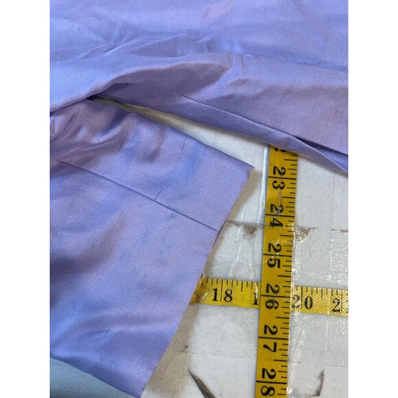 Adrianna Papell Lavender Silk Blouse & Floral Pants Set Size 16 - Picture 8 of 13